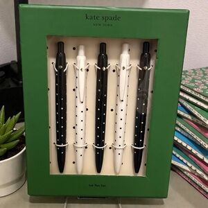 Kate Spade Black and White Polka Dot Pen Set